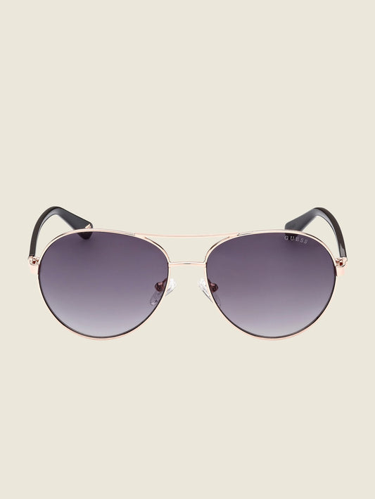 Gold-Tone Aviator Sunglasses