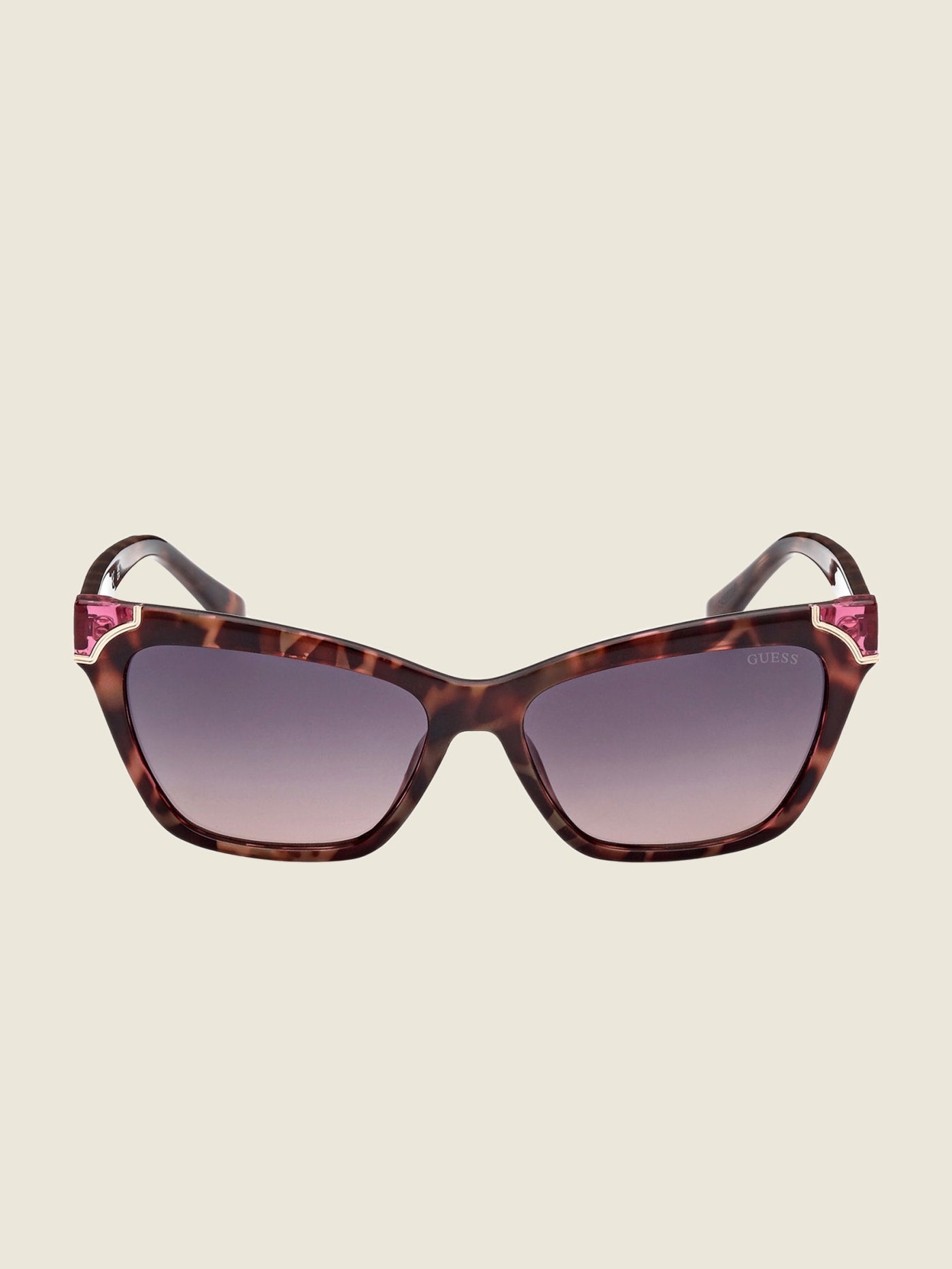 Tortoise Plastic Square Sunglasses