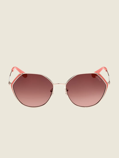 Colored Temple Geometric Sunglasses