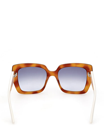 Square Logo Print Plastic Sunglasses