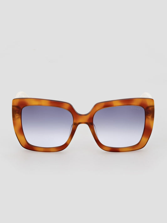 Square Logo Print Plastic Sunglasses