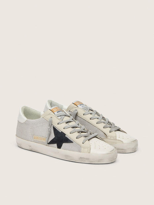 Women's Super-Star in leather with black star
