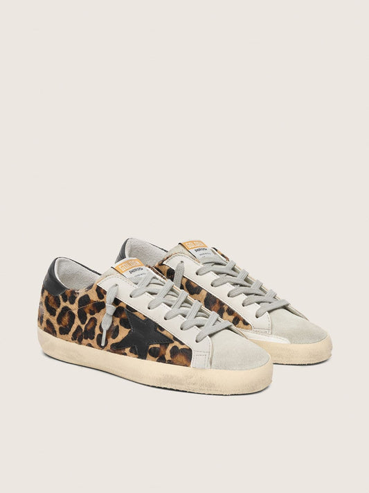 Women's Super-Star in leopard print leather