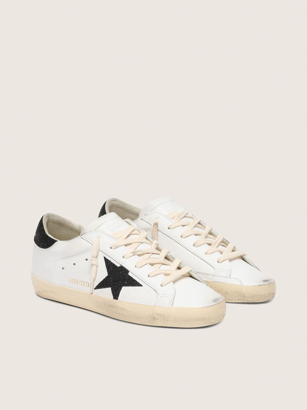 Women’s Super-Star with a black Swarovski crystal star and heel tab