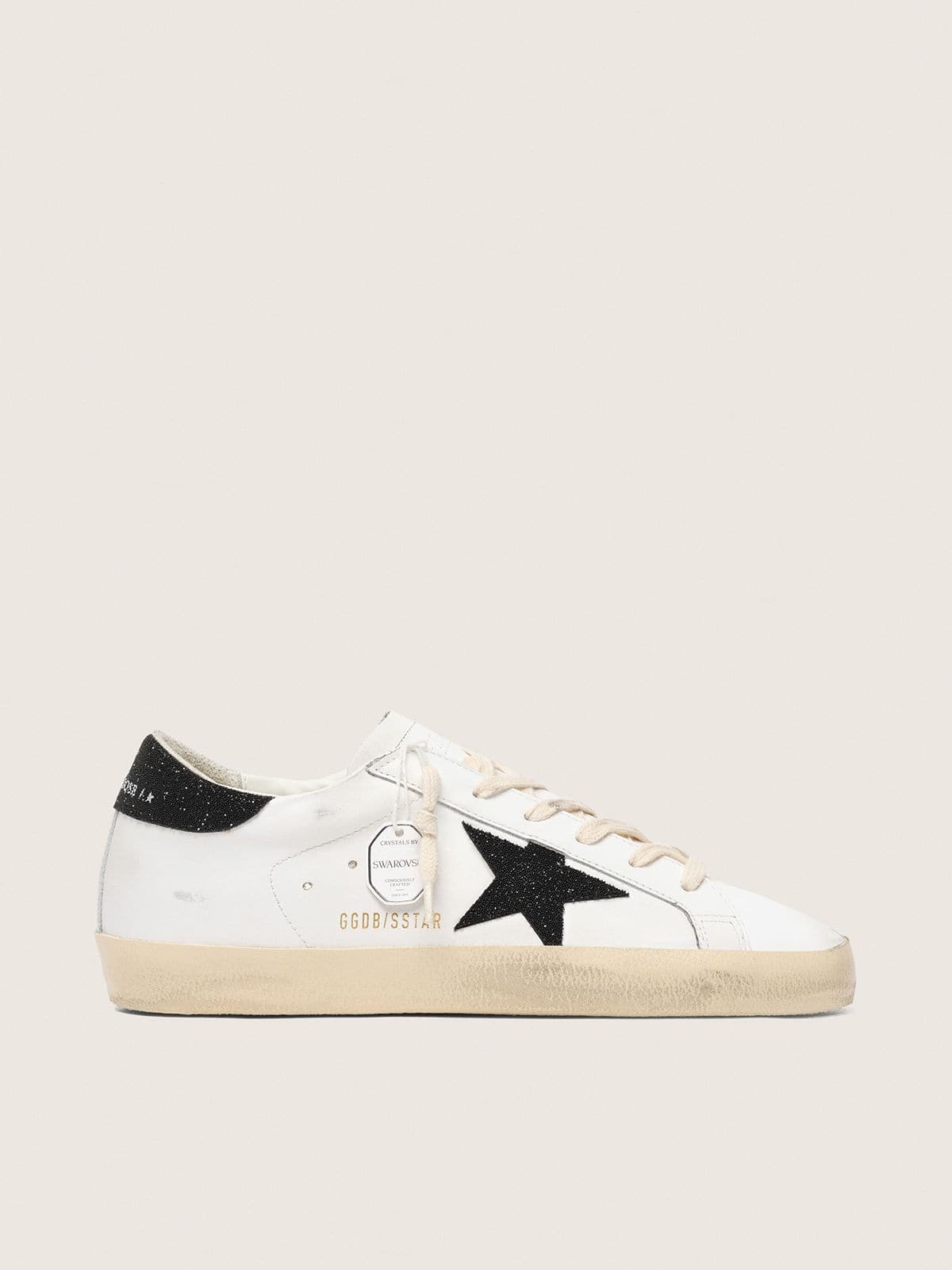 Women’s Super-Star with a black Swarovski crystal star and heel tab
