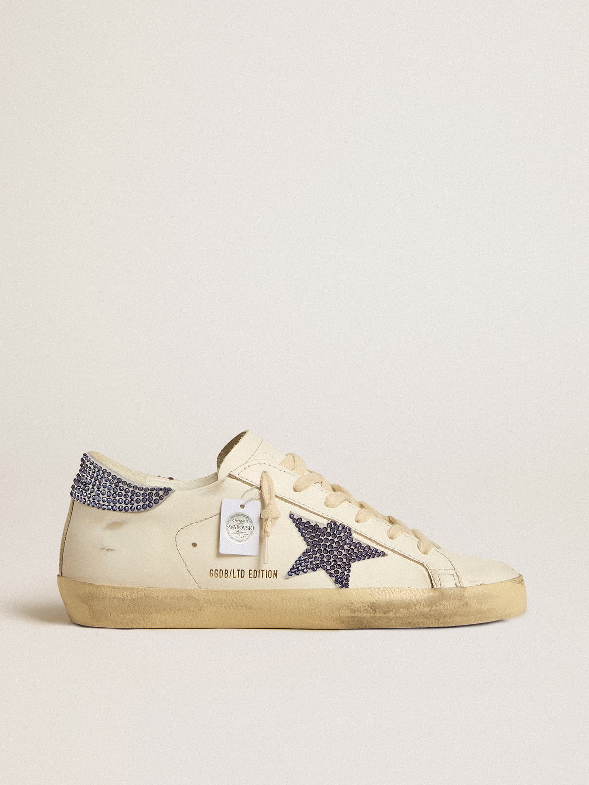 Women’s Super-Star LTD with suede star and heel tab with Swarovski crystals