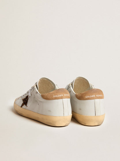 Women's Super-Star in nappa leather with pony skin star and suede heel tab