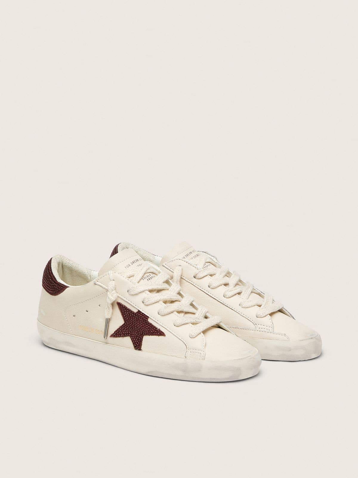 Women’s Super-Star  with suede star and heel tab with Swarovski crystals