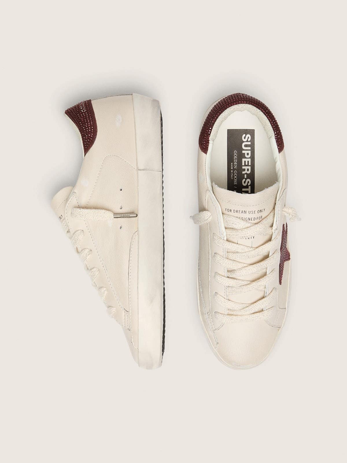 Women’s Super-Star  with suede star and heel tab with Swarovski crystals