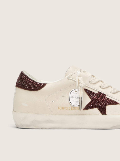 Women’s Super-Star  with suede star and heel tab with Swarovski crystals