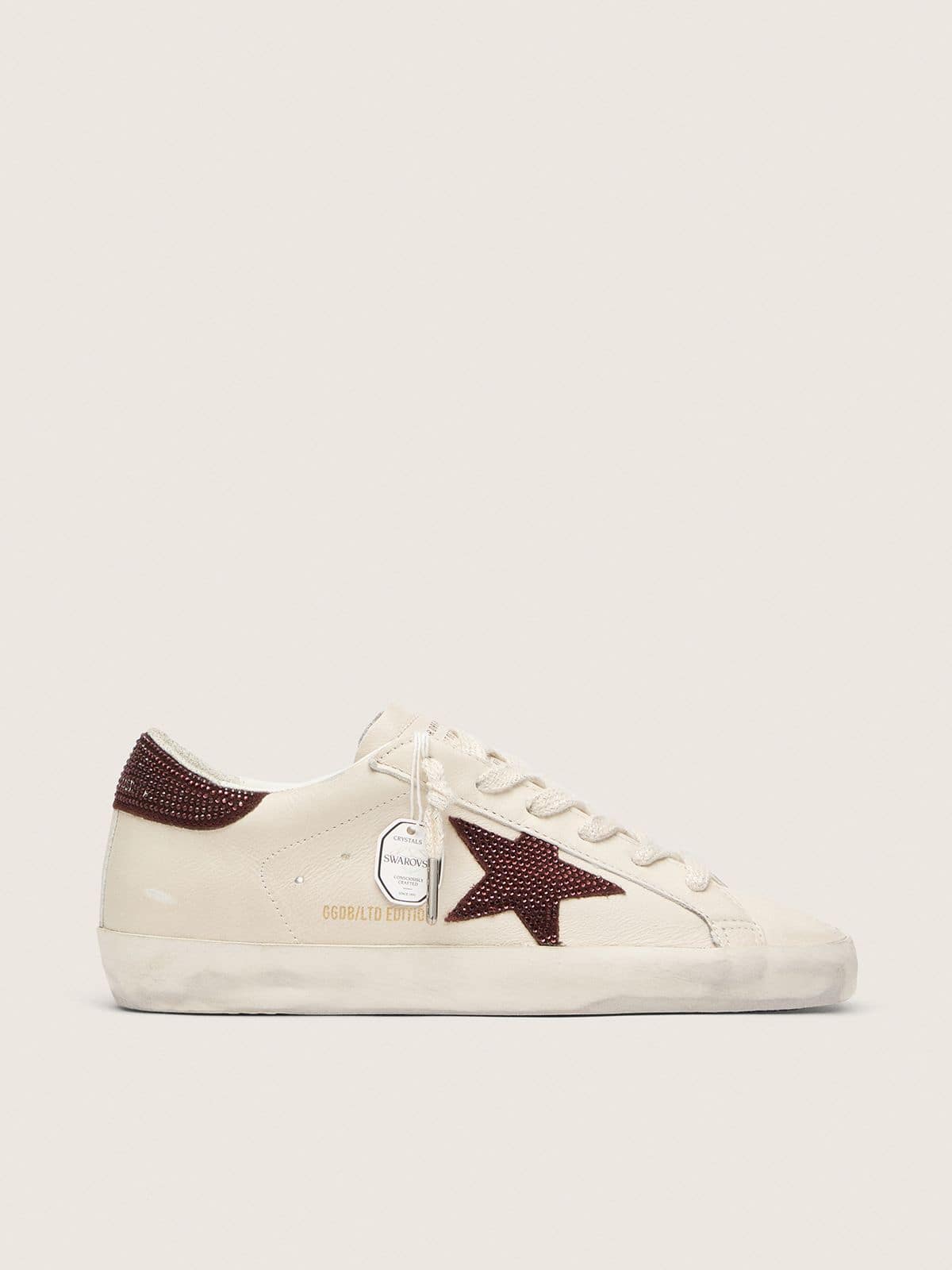 Women’s Super-Star  with suede star and heel tab with Swarovski crystals