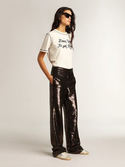 Women's Super-Star with silver glitter star and brown glitter heel tab