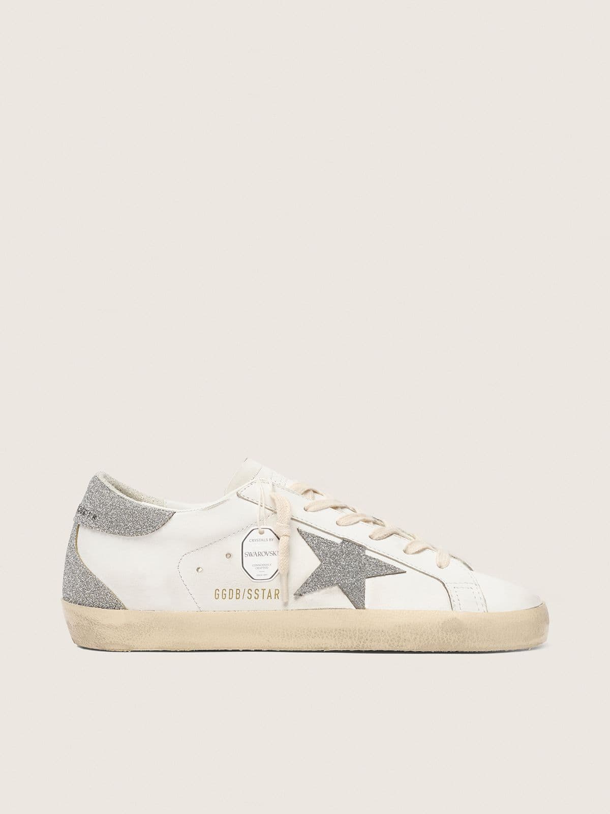 Women’s Super-Star with silver Swarovski crystal star and heel tab