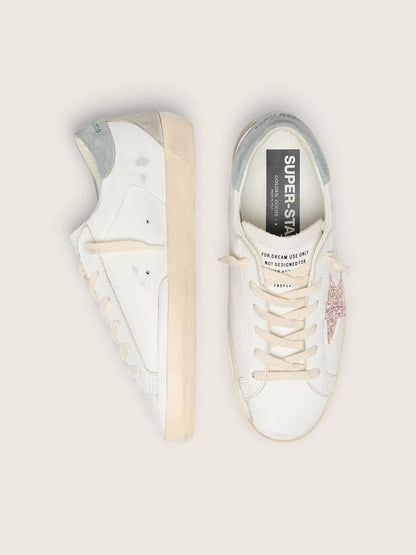 Women's Super-Star LTD with multicolor glitter star and suede heel tab