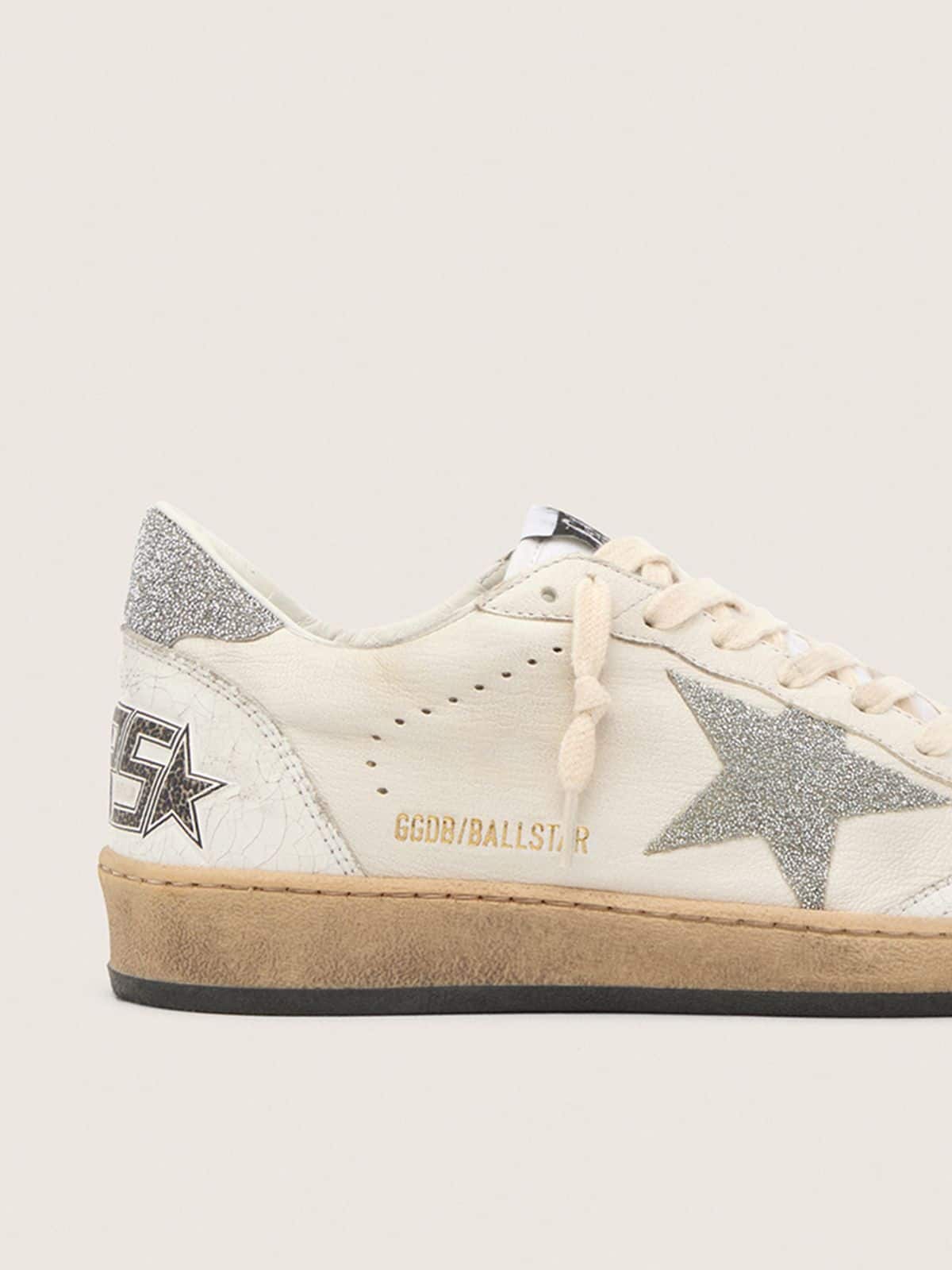 White Ball Star with a Swarovski crystal star and heel tab
