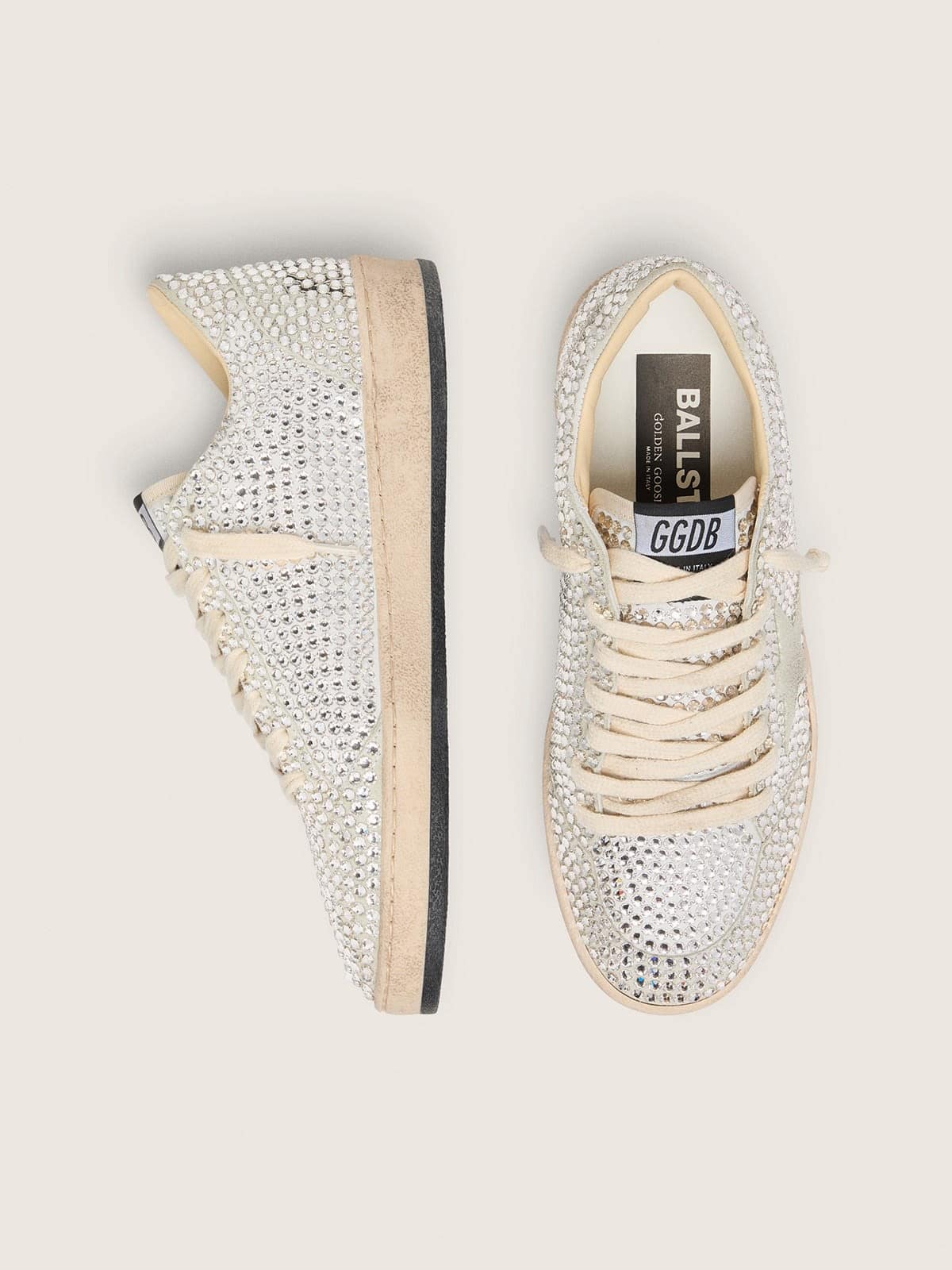 Women’s Ball Star  with Swarovski crystals and gray suede star