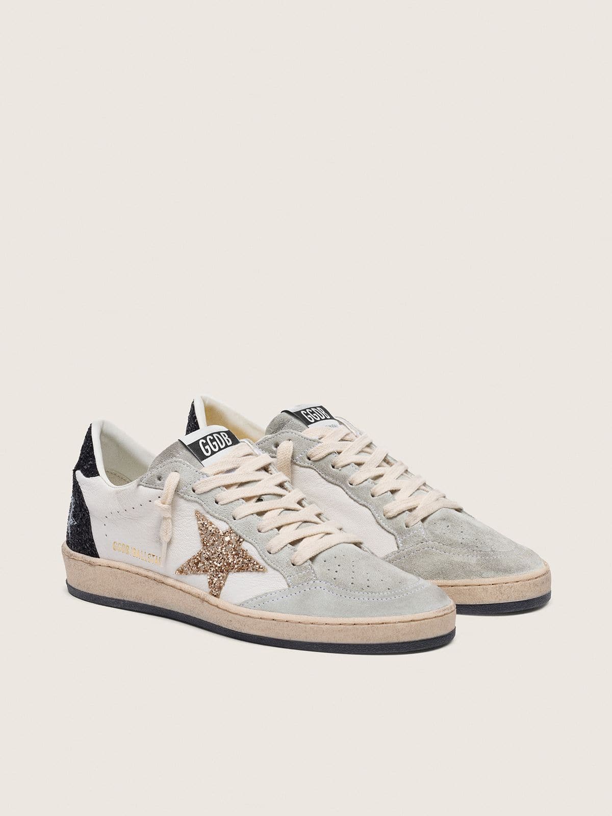 Women’s Ball Star  in nappa and suede with glitter star and black heel tab