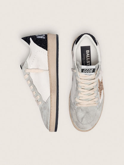 Women’s Ball Star  in nappa and suede with glitter star and black heel tab