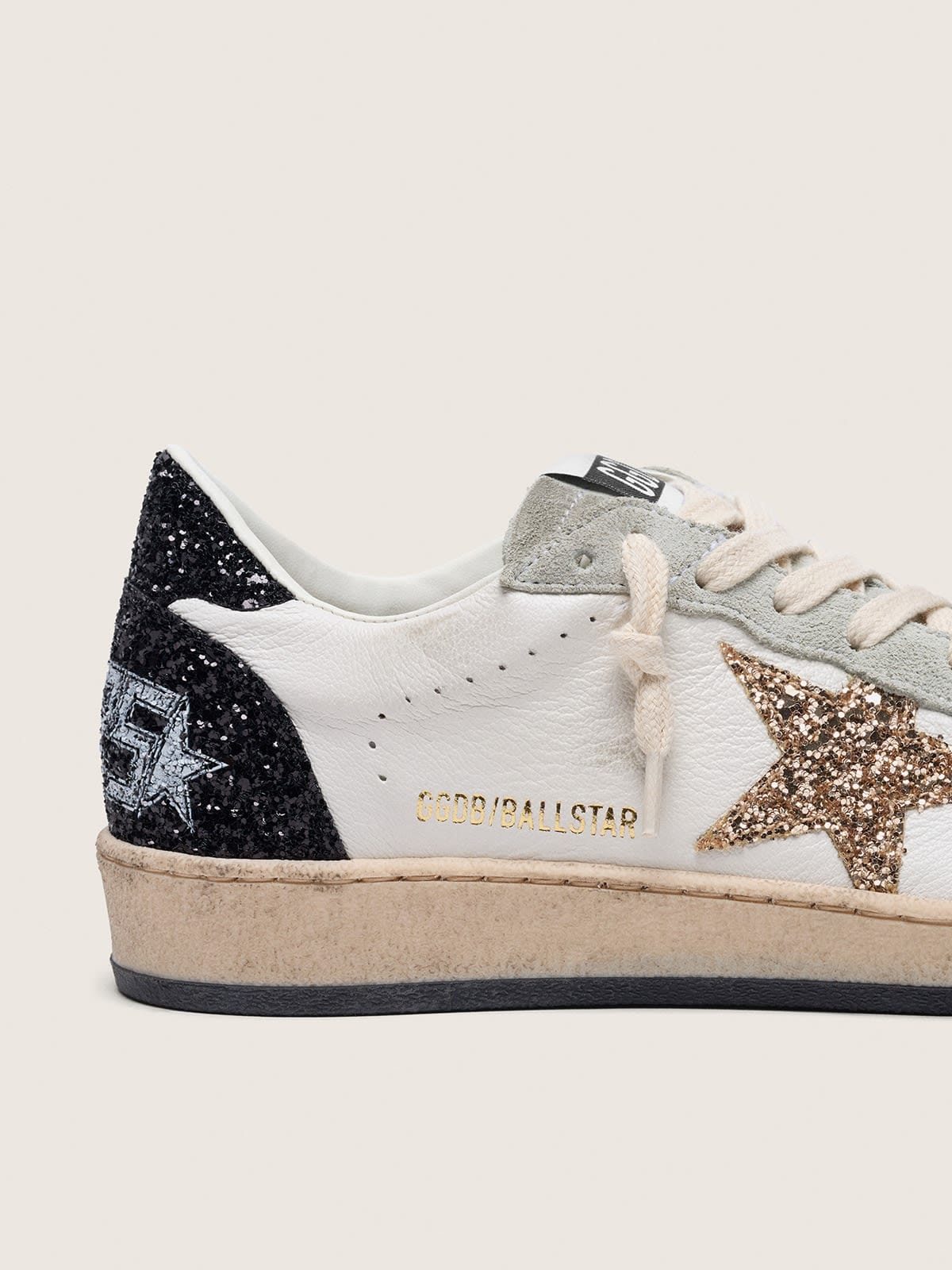 Women’s Ball Star  in nappa and suede with glitter star and black heel tab