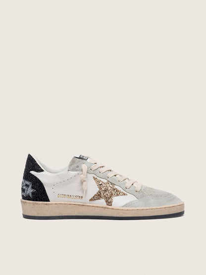 Women’s Ball Star  in nappa and suede with glitter star and black heel tab