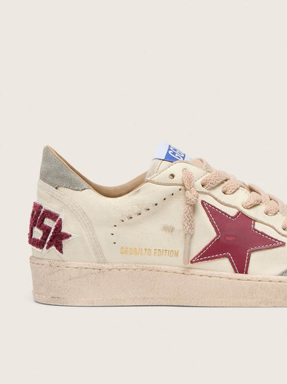 Women's Ball Star LTD in nappa with leather star and silver suede heel tab