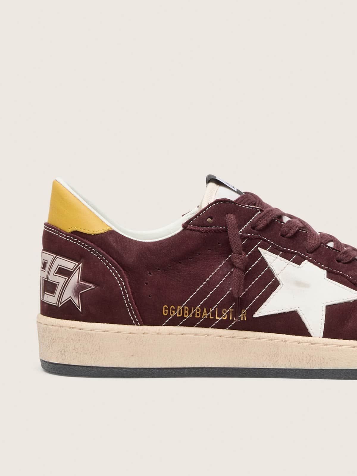 Women's Ball Star in chocolate nubuck with leather star and heel tab