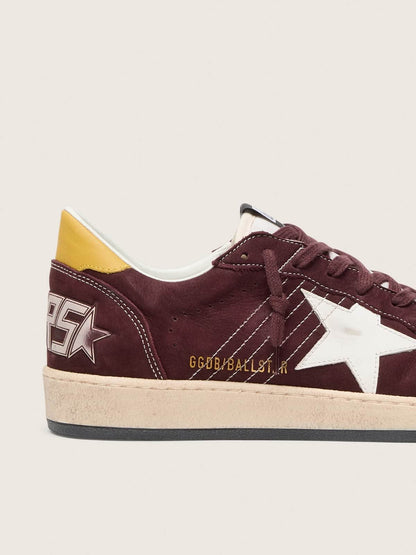 Women's Ball Star in chocolate nubuck with leather star and heel tab