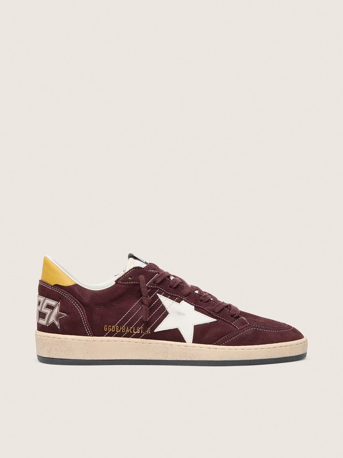 Women's Ball Star in chocolate nubuck with leather star and heel tab