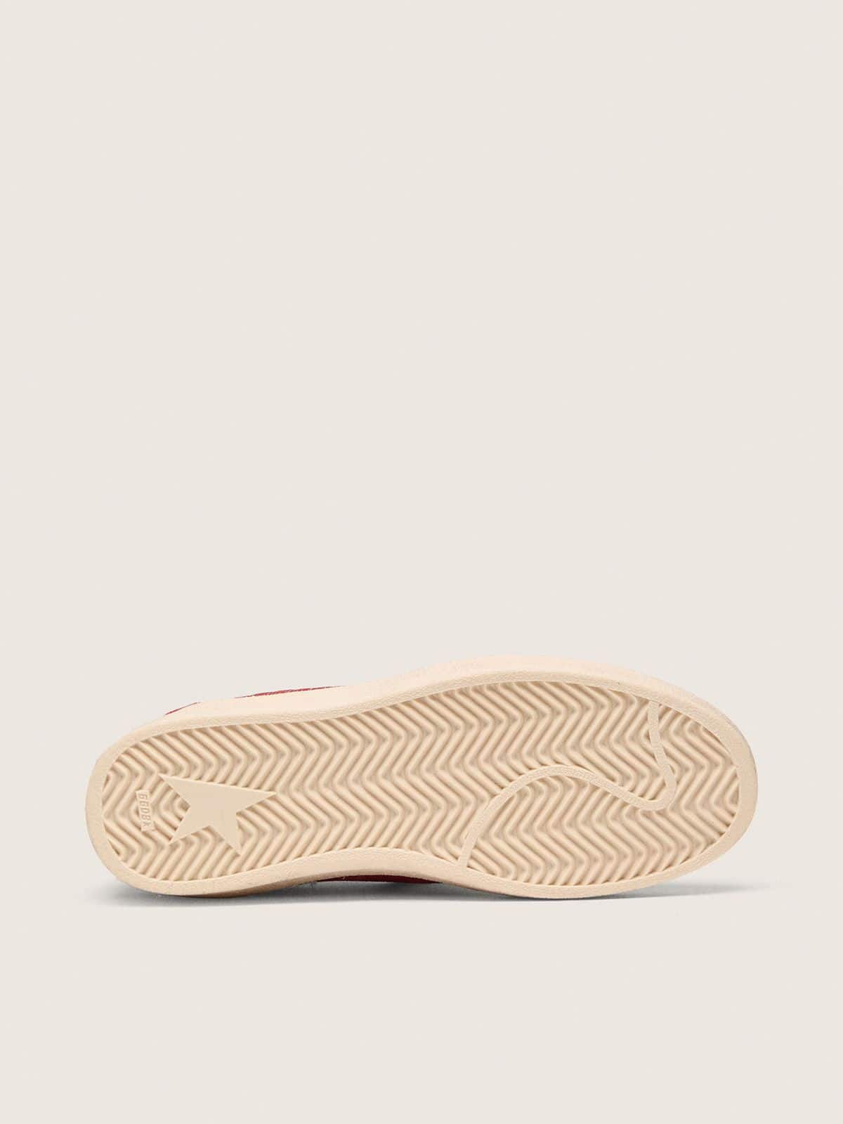 Women's Ball Star in red suede with white leather star and heel tab