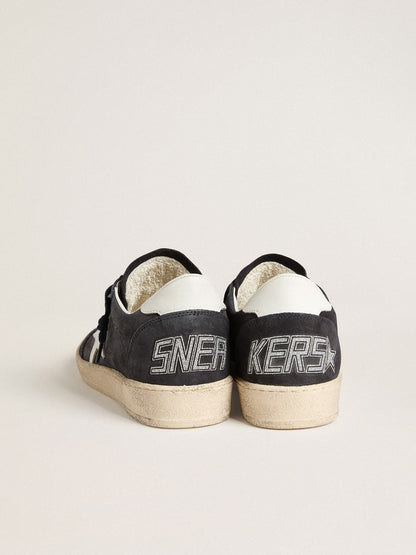 Women's Ball Star in dark blue suede with leather star and heel tab