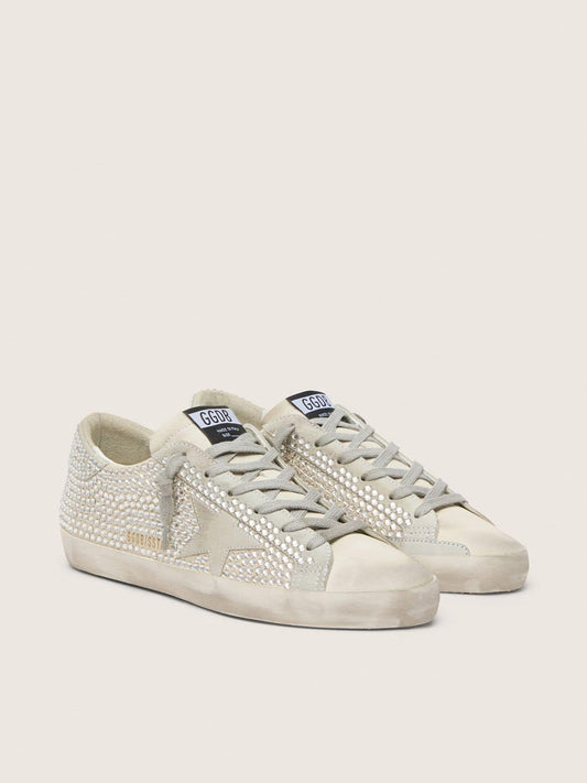 Super-Star in nubuck with Swarovski crystals and ice-gray suede star
