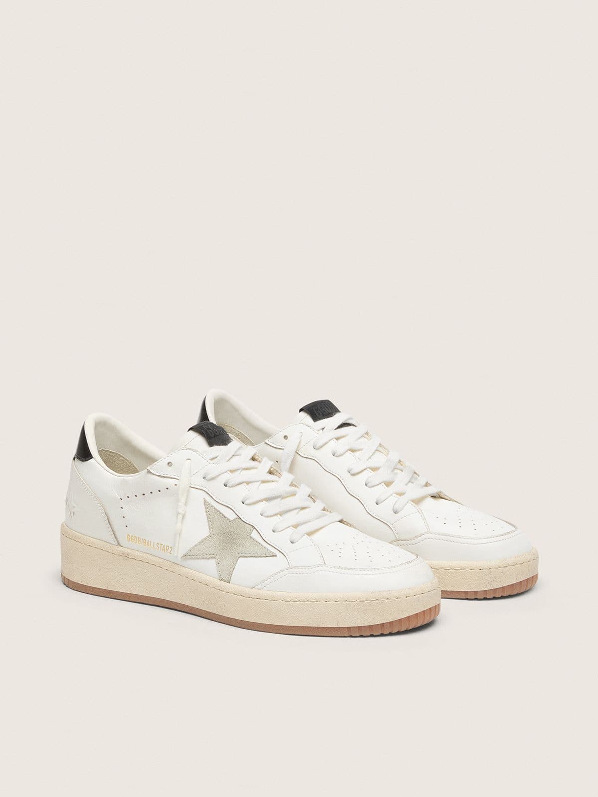 Women's Ball Star with ice-gray suede star and glossy black leather heel tab