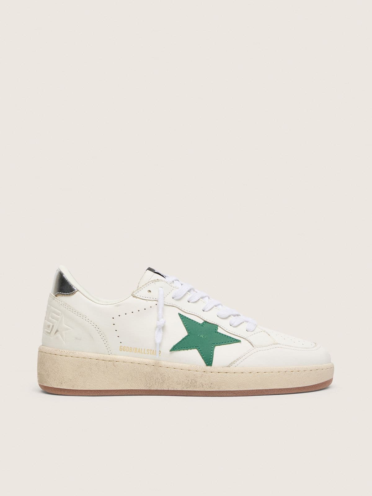 Women's Ball Star with green leather star and metallic leather heel tab