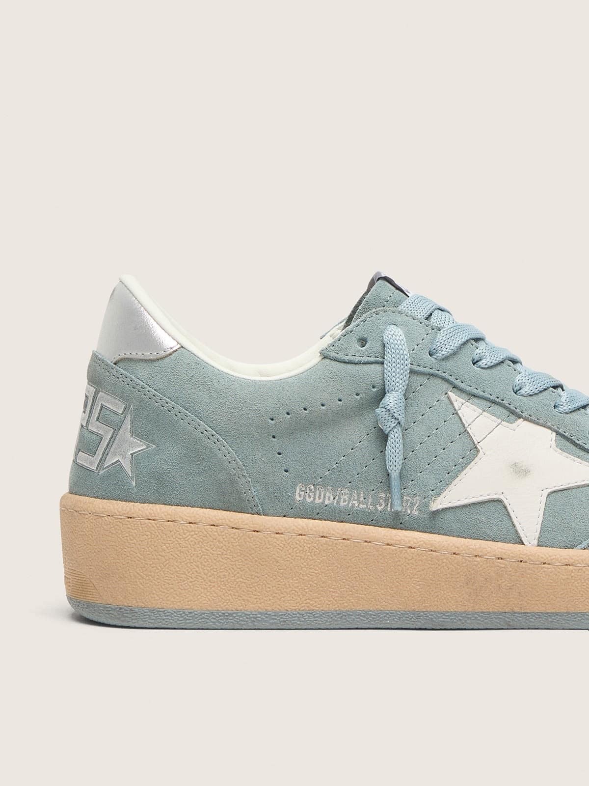 Women’s Ball Star in light blue suede with white star