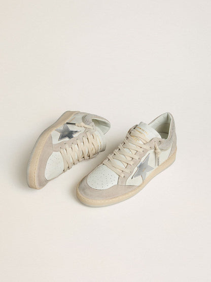 Women's Ball Star LTD in nappa leather and suede with silver leather star and Swarovski crystals