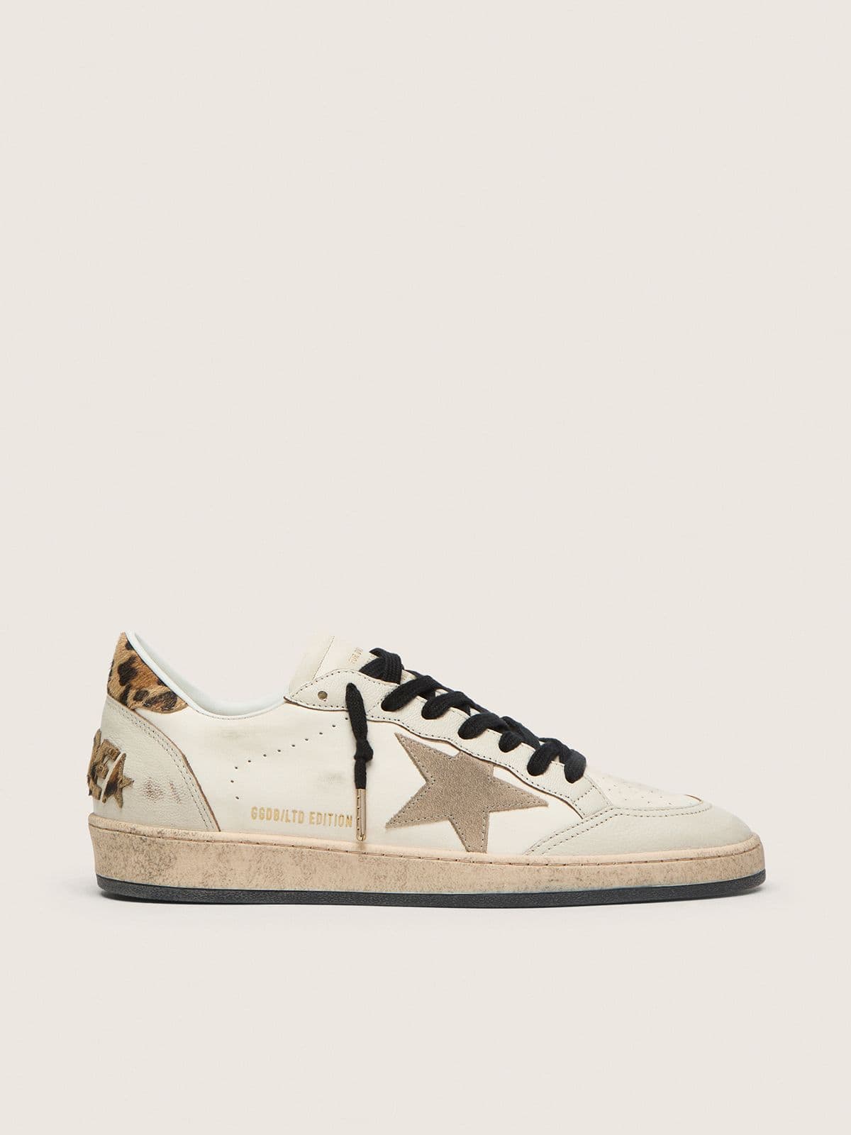 Women's Ball Star Wishes with suede star and leopard-print pony skin heel tab