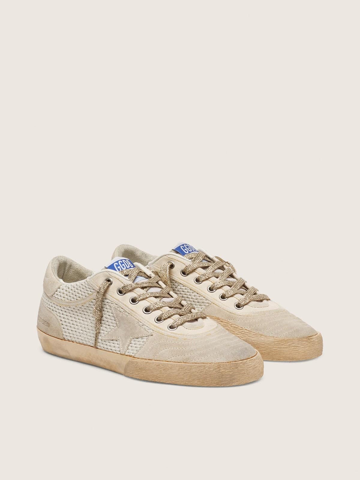 Women’s Super-Star LAB in mesh with beige suede star