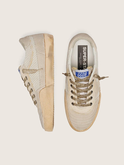Women’s Super-Star LAB in mesh with beige suede star