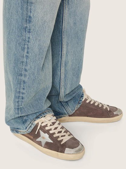 Women’s Super-Star LTD in lavender suede with silver star