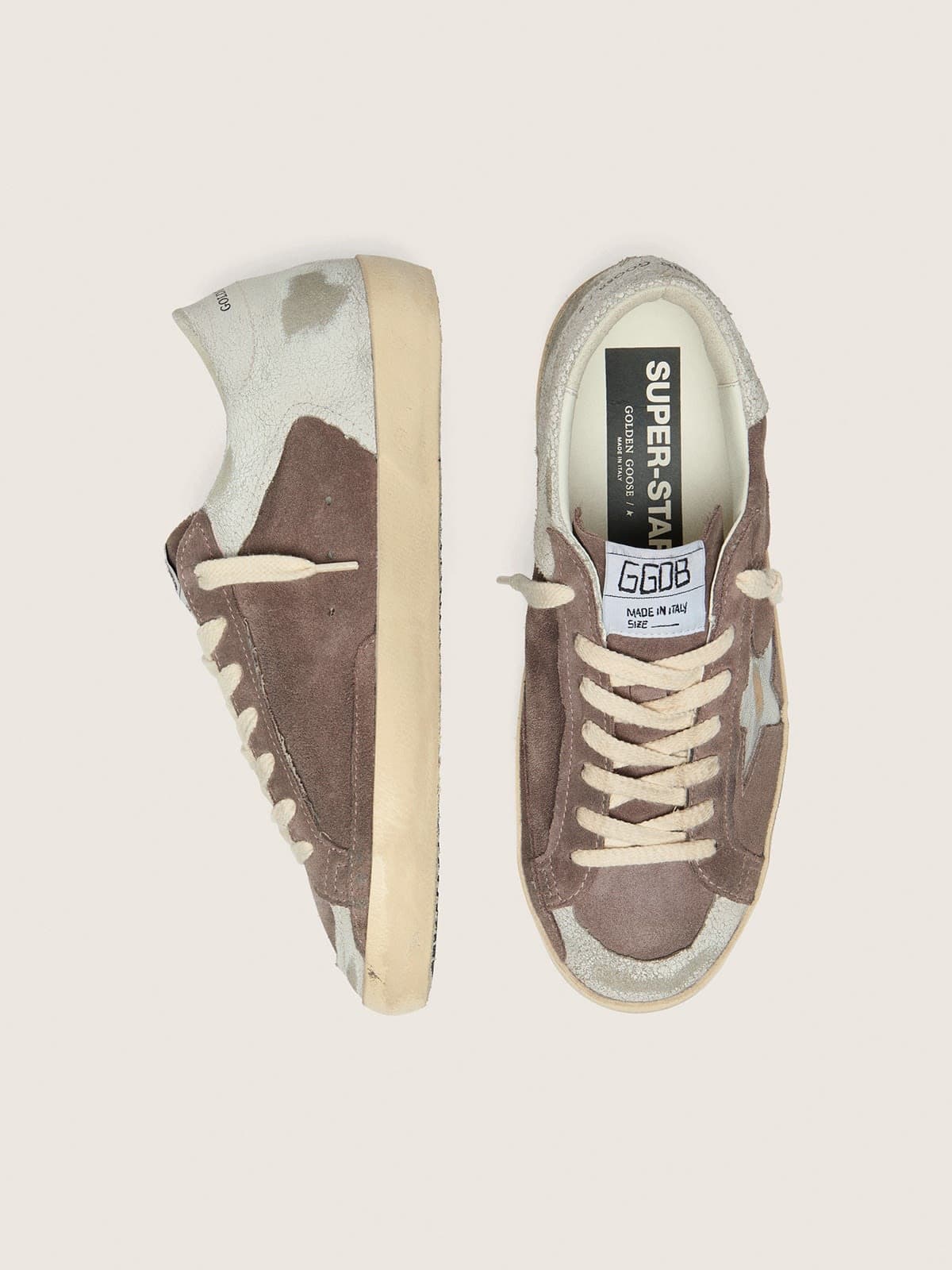 Women’s Super-Star LTD in lavender suede with silver star