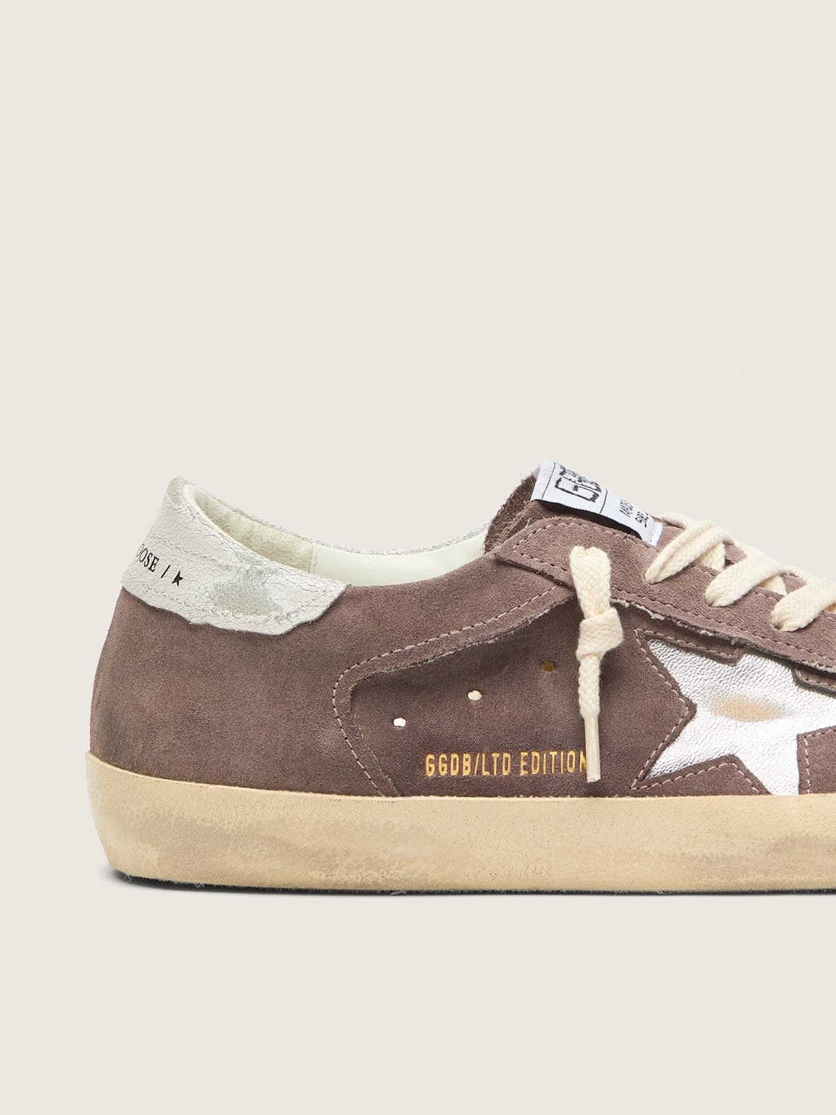 Women’s Super-Star LTD in lavender suede with silver star
