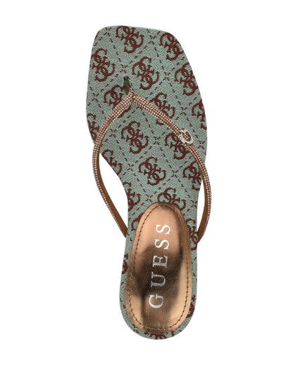 Mayan Rhinestone Thong Strap Heels