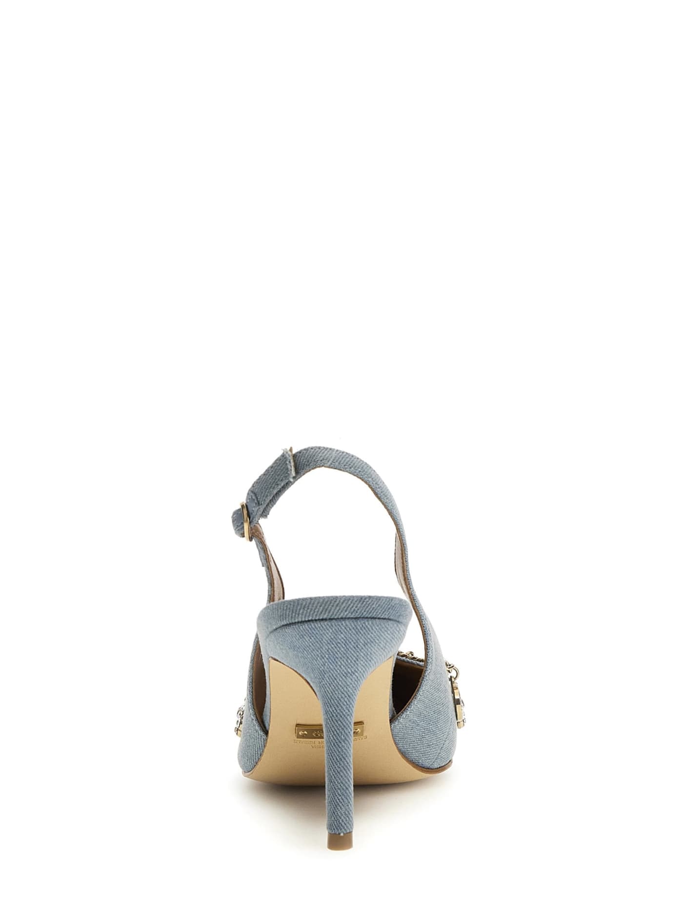 Naska Charm Denim Sling-Back Heels