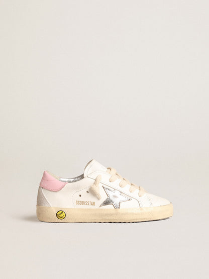 Super-Star Young with silver leather star and pink heel tab