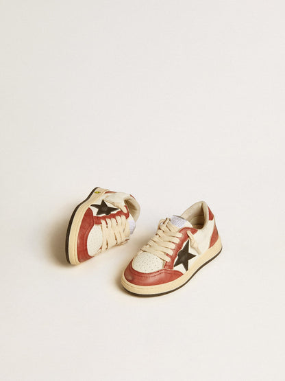 Ball Star Young in nappa with black star and red leather inserts