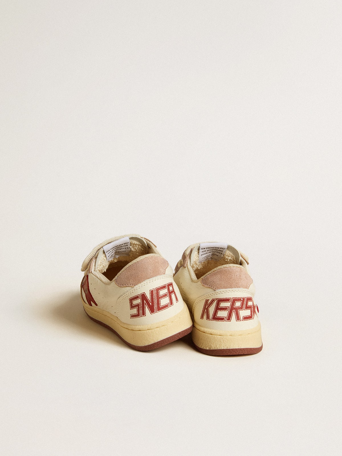 Ball Star Young in nappa with nappa star and pink suede heel tab