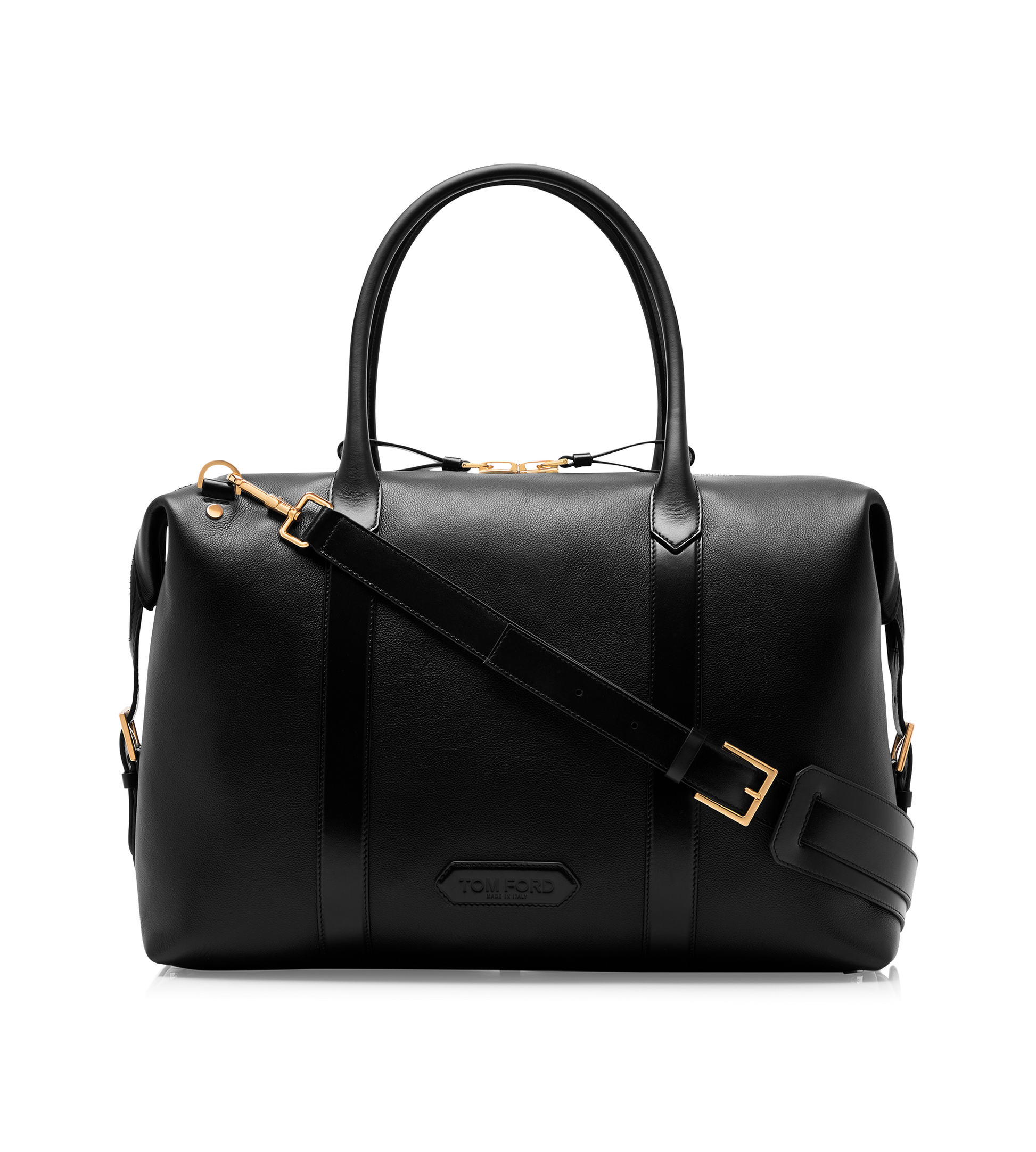 Smooth Leather Side Buckle Holdall