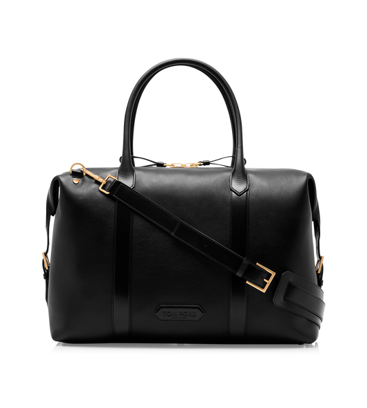 Smooth Leather Side Buckle Holdall