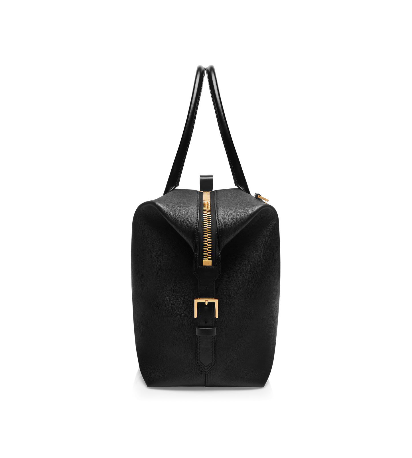 Smooth Leather Side Buckle Holdall