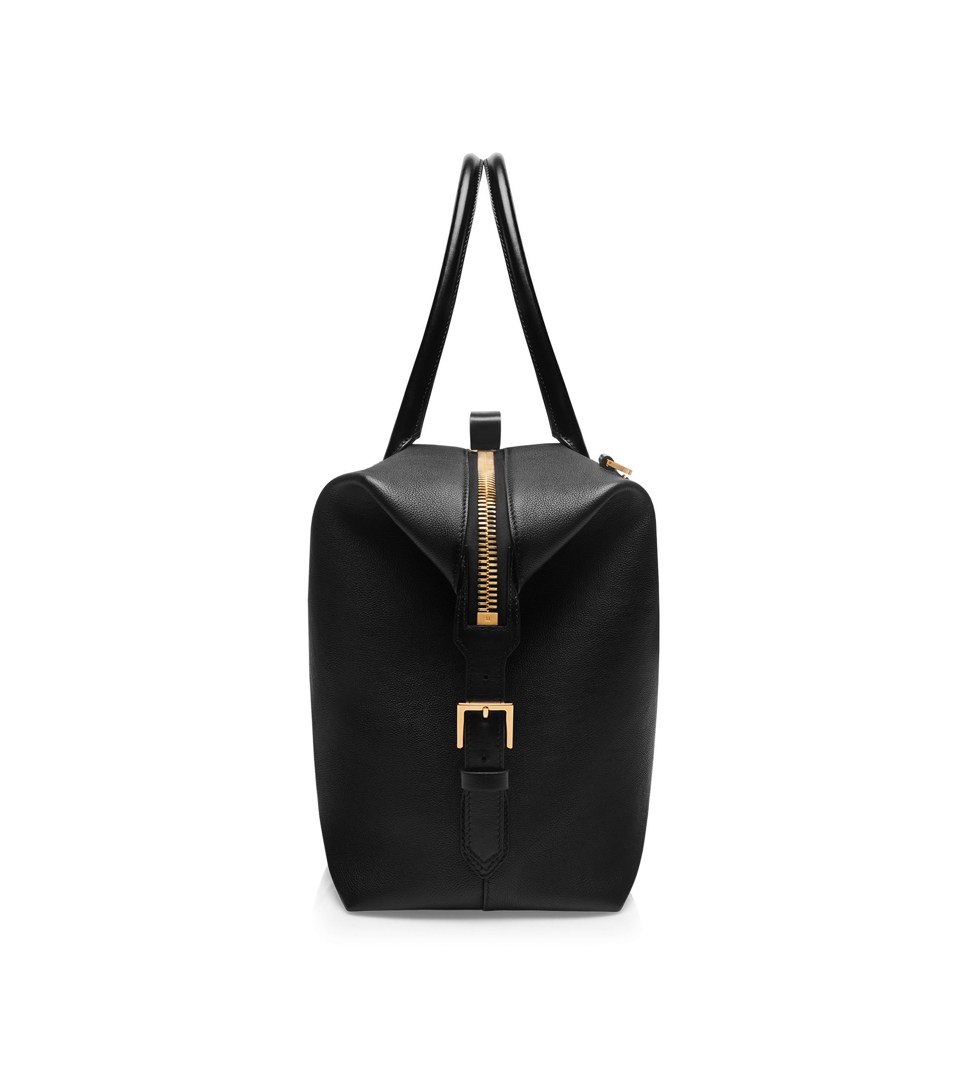 Smooth Leather Side Buckle Holdall